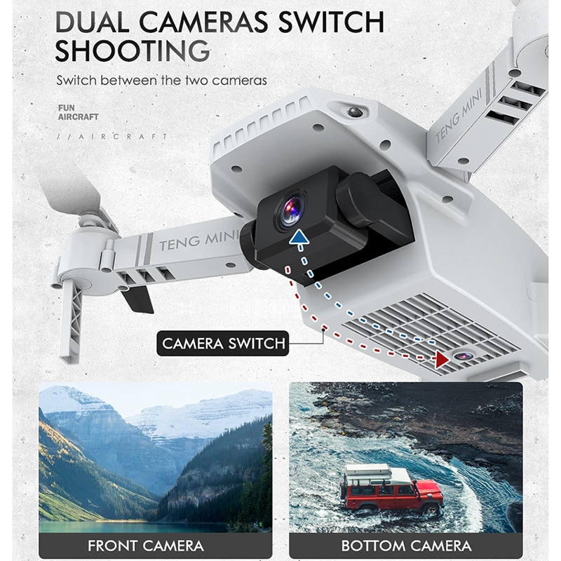 Newest KF609 Drone 4K Single Camera 720P WIFI FPV Mini Drones 4K KF609 Dual Camera optical flow RC Quadcopter VS E68 SG106 dron - Image 3
