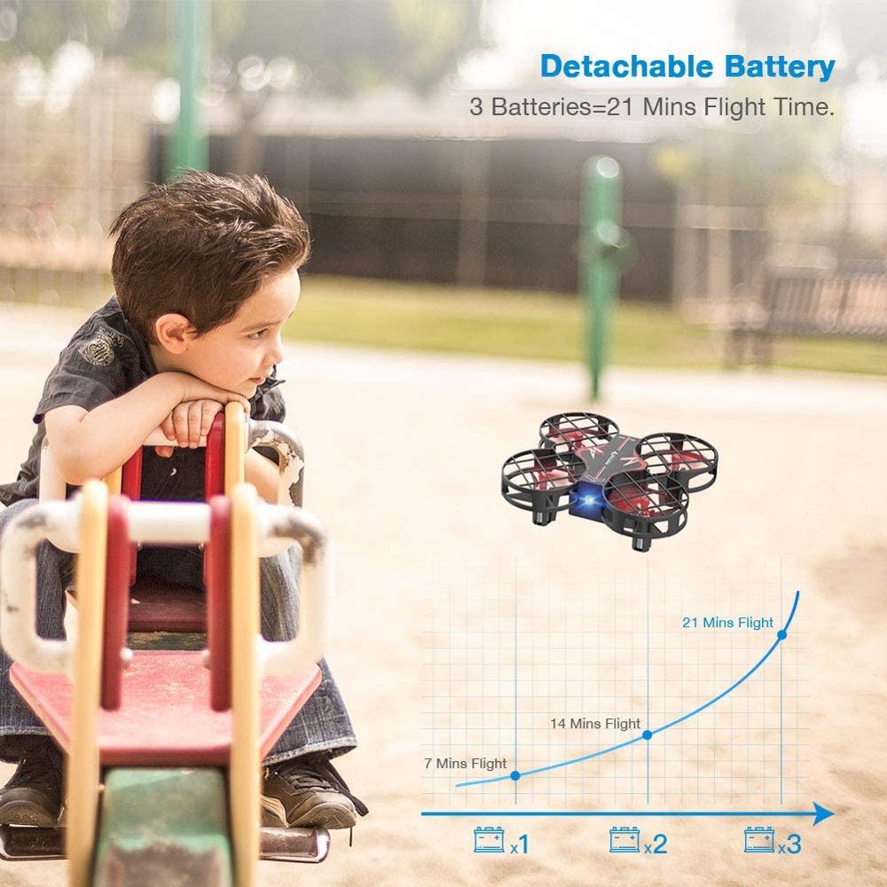 Pocket Quadcopter 3 Batteries SNAPTAIN HH23HQ Portable Mini Drone RC with Altitude Hold Headless Mode 3D Flip Toys Drone - Image 4