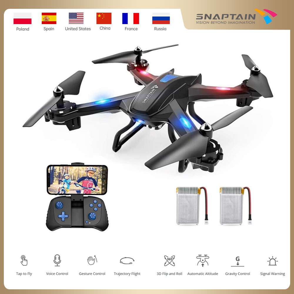 SNAPTAIN SE5CQ Drone WiFi FPV 720P HD drones camera Voicewith control Gravity Sensor Function RTF drone 4k gps profissional dron