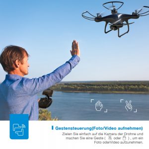 SNAPTAIN SPF50MQ 1080P/2K Drone with Camera 1080P/2K HD Live Video Camera Drone Voice Gesture Control Wide Angle Rc Drone
