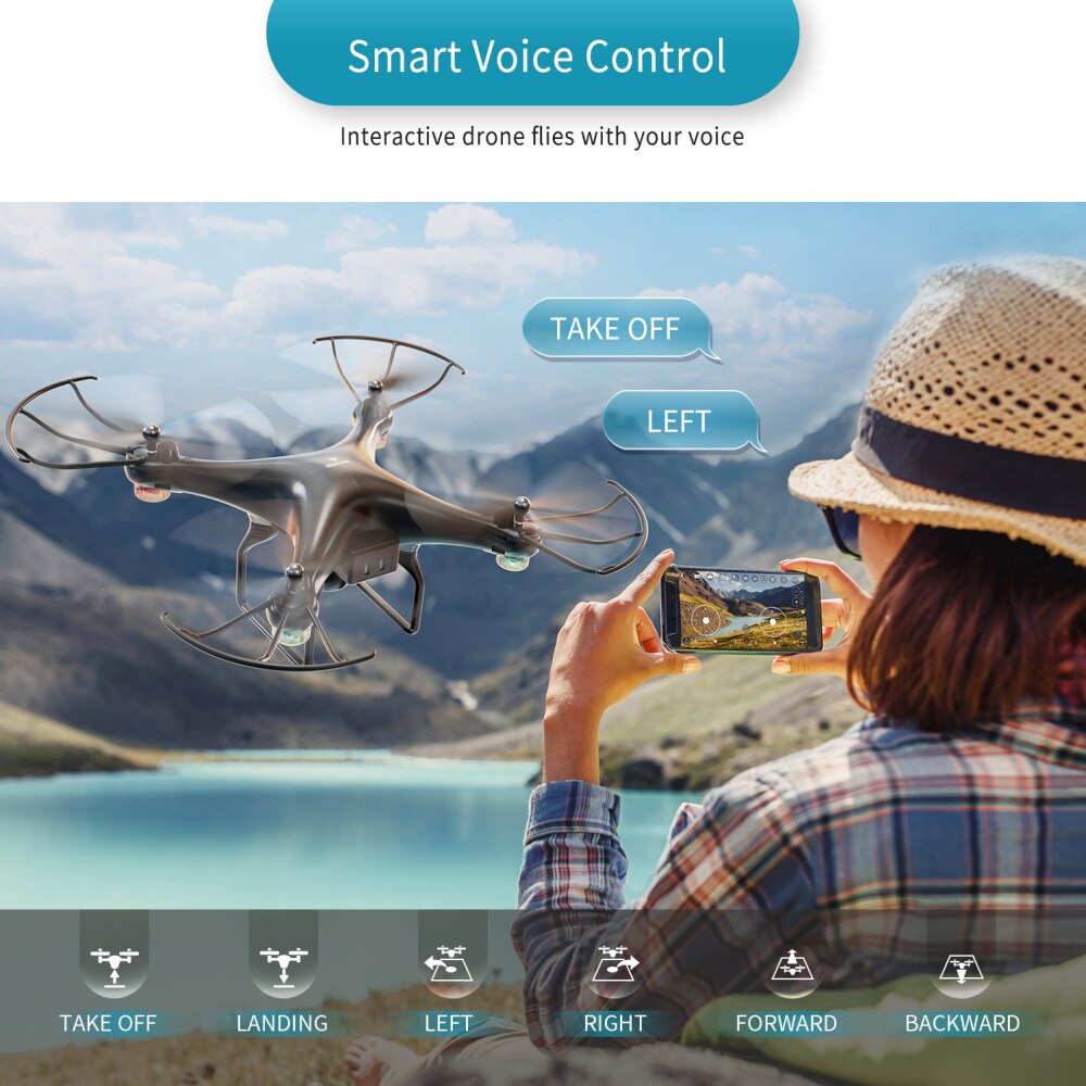 SNAPTAIN SPF600MQ Drone with Camera WiFi FPV RC Quadcopter 720P HD Camera Voice Gesture Control RC dron for Beginners gift - Image 2